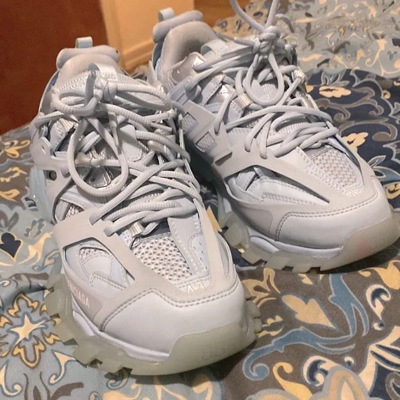 希少★関税込【BALENCIAGA】TrackスライドサンダルGray BALENCIAGA 代官山)BALENCIAGA バレンシアガ 618083 TRACK SLIDE